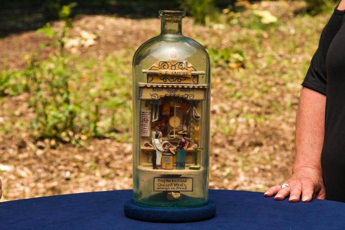 Appraisal: Carl Worner Folk Art Bottle, ca. 1900