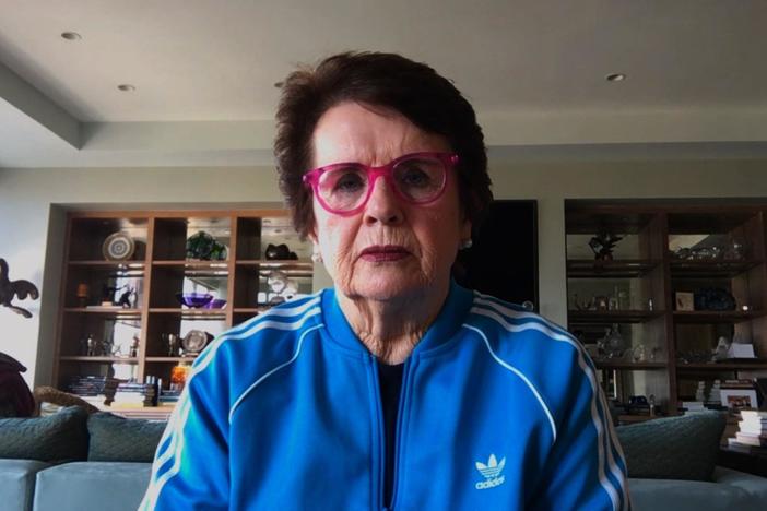 Tennis legend Billie Jean King joins the program.