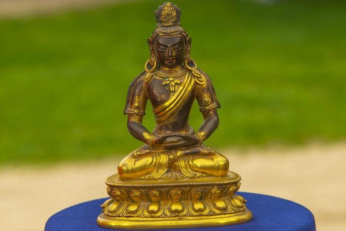 Appraisal: 18th C. Sino-Tibetan Gilt Bronze Bodhisattva
