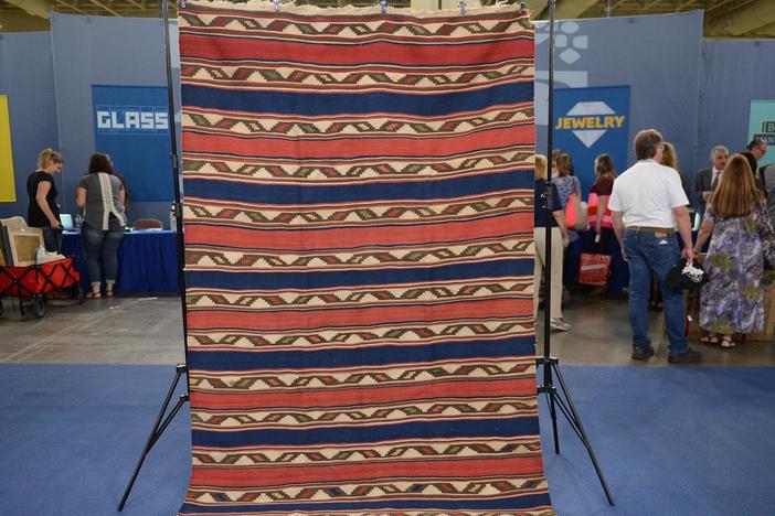 Appraisal: Shahsevan Kilim Rug, ca. 1900, from Salt Lake City Hour 3.