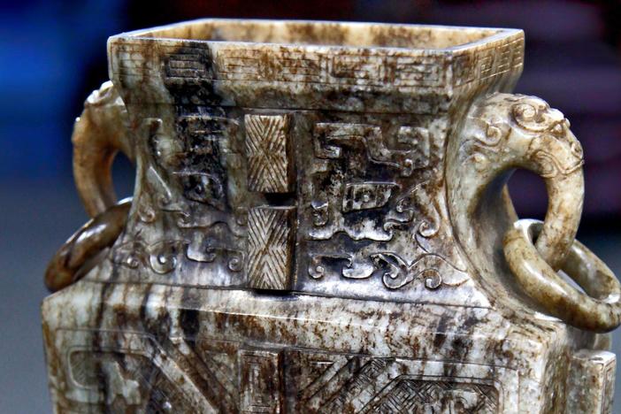 Appraisal: Chinese Archaistic Jade Vase, ca. 1900, from Atlanta Hour 2.