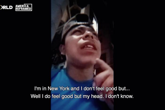 Luis talks with his mother, sharing his worries and wants from thousands of miles away.