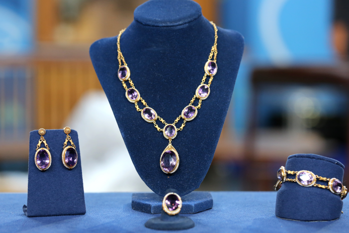 Appraisal: Amethyst and Gold Parure, ca. 1930, from Green Bay Hour 1