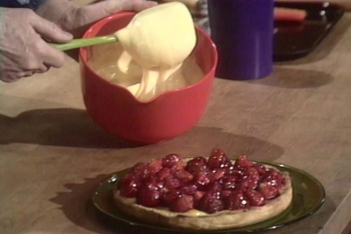 The French Chef's Julia Child demonstrates how to create fruit tarts.