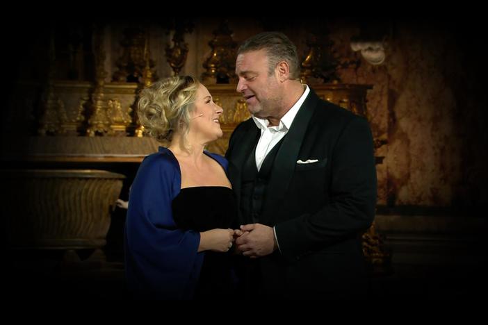 The soprano-tenor duo perform works by Verdi and more from the Royal Palace of Caserta.