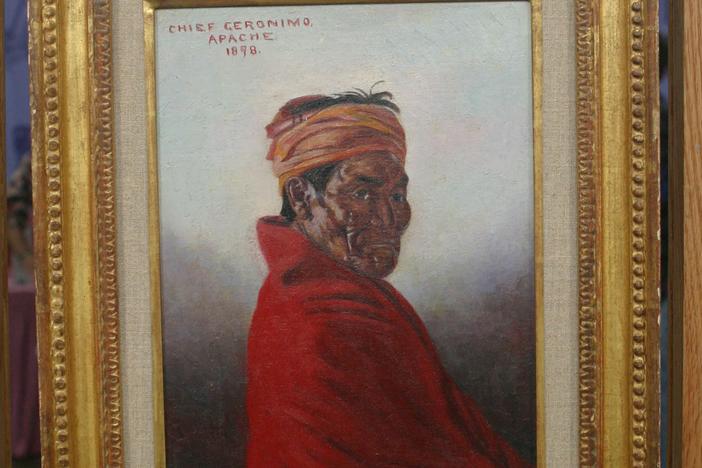 Appraisal: 1898 Burbank "Chief Geronimo" Portrait, in Vintage Oklahoma City.