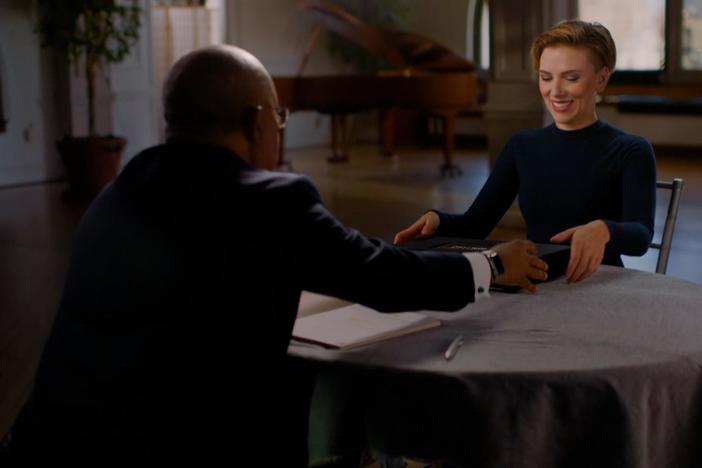 Scarlett Johansson discovers the tragic fate of her family that stayed behind in Poland du
