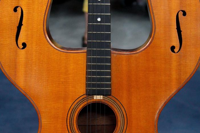 Appraisal: 1898 F. Gaulke Lyre Guitar, from Billings Hour 3