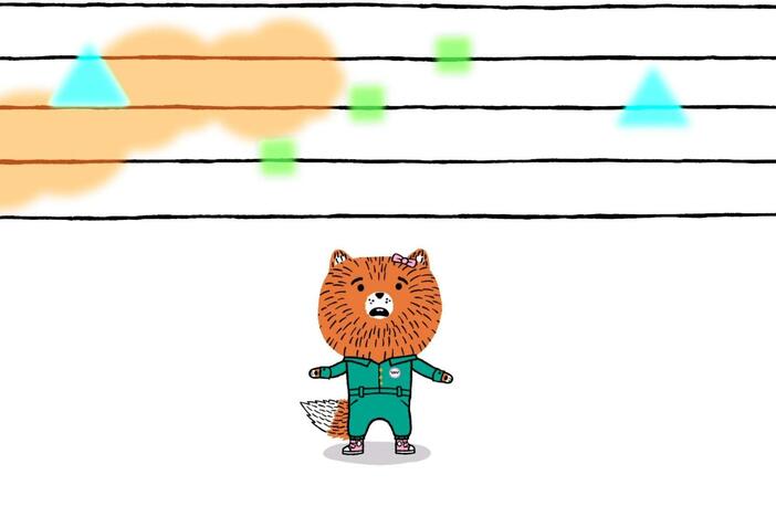 Lotta shares with Nico and Arugula that she experiences music in a colorful way.
