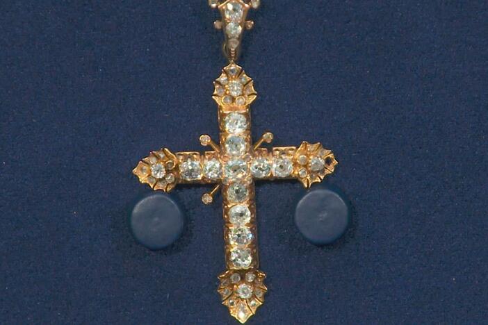 Appraisal: Diamond & Gold Cross Pendant, ca. 1890