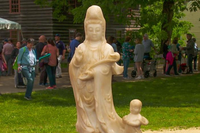 Appraisal: Chinese Qing Dynasty Marble Guanyin, ca. 1880