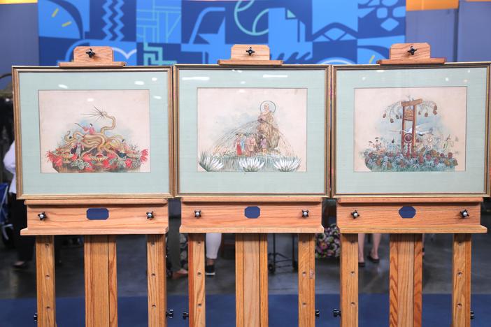 Appraisal: 1892 Mardi Gras Comus Krewe Float Watercolors, in New Orleans Hour 1.