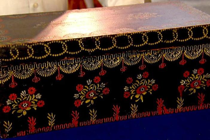 Appraisal: Painted Box, ca. 1835, from Baton Rouge Hour 1.