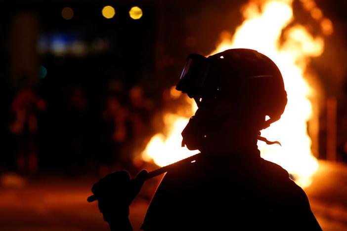 Hong Kong's anti-government protests again turn violent