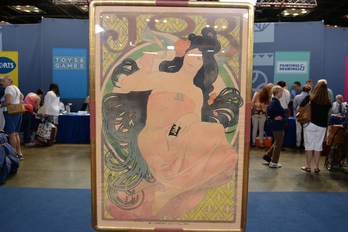 Appraisal: 1898 Alphonse Mucha "Job" Poster, from Indianapolis Hour 3.