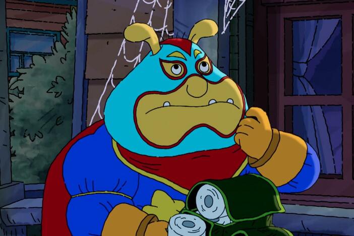 Binky is lured into Mr. Ratburn's haunted house with the promise of treasure.