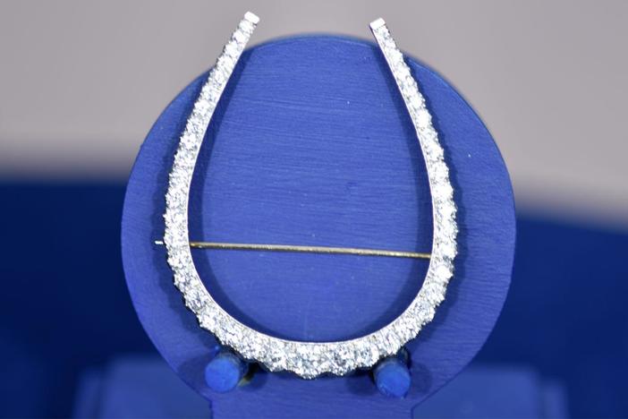 Appraisal: Diamond Horseshoe Brooch
