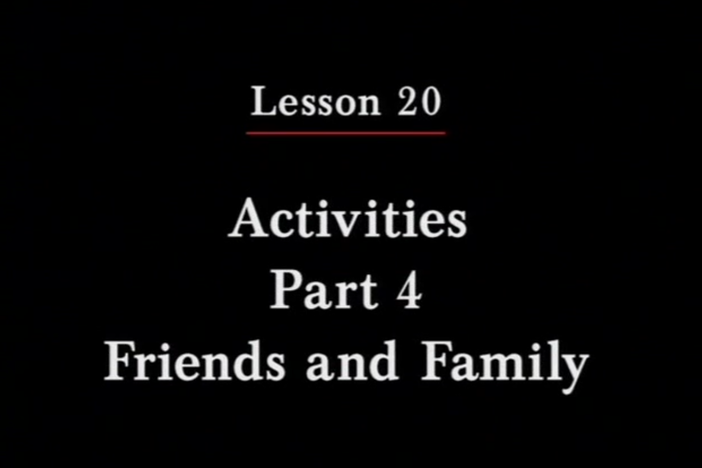 JPN II, Lesson 20. Hobbies, interests and self introductions to a pen pal.