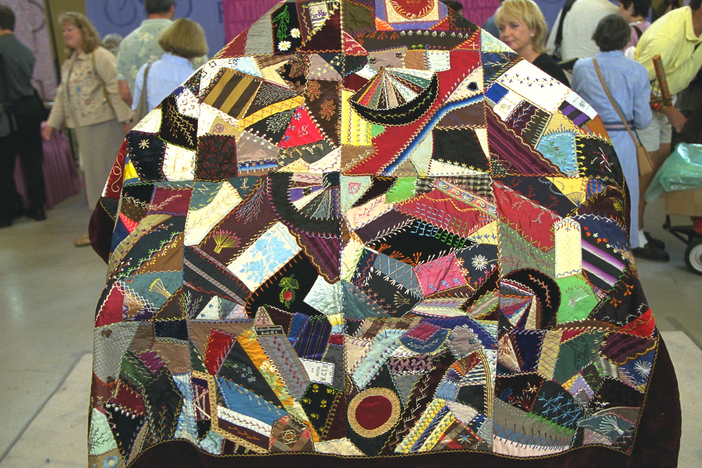 Appraisal: Silk-embroidery Crazy Quilt, ca. 1890, from Vintage Seattle.