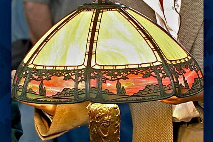 Appraisal: American Slag Glass Lamps, from Vintage Salt Lake City.