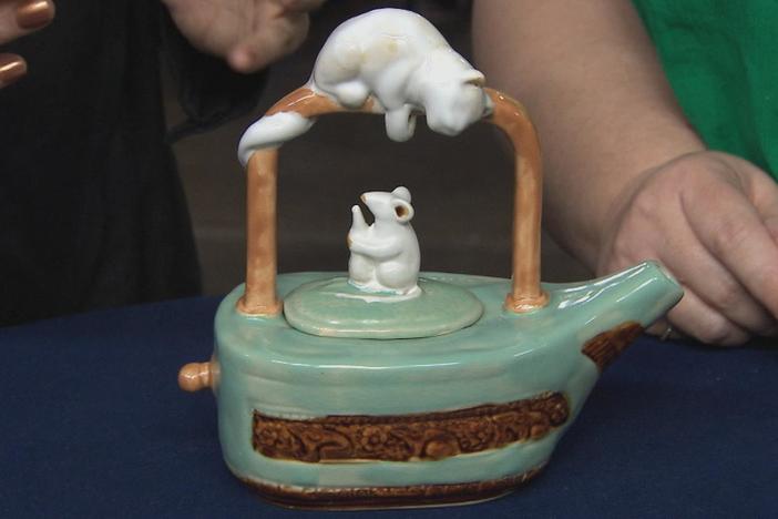 Appraisal: Chinese Reproduction Majolica Teapot, from Charleston, Hour 1.