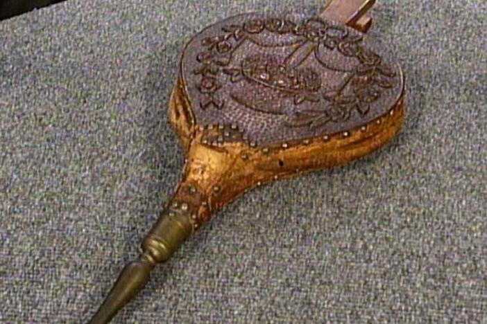 Appraisal: McIntire Carved Bellows, ca. 1815, from Vintage Hartford.
