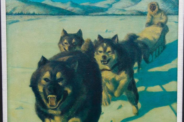 Appraisal: 1963 Fred Machetanz Oil Painting, from ROADSHOW's Special: Cats & Dogs.