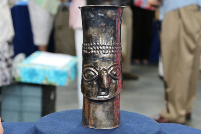 Appraisal: Chimú Kero Cup, A.D. 1100-1470, from Omaha Hr 2.
