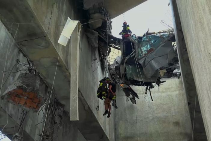 Hear from two survivors of a tragic bridge collapse.