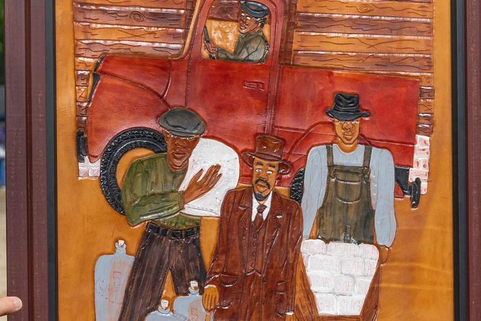 Appraisal: Winfred Rembert 'Moonshiners' Painting, ca. 2001