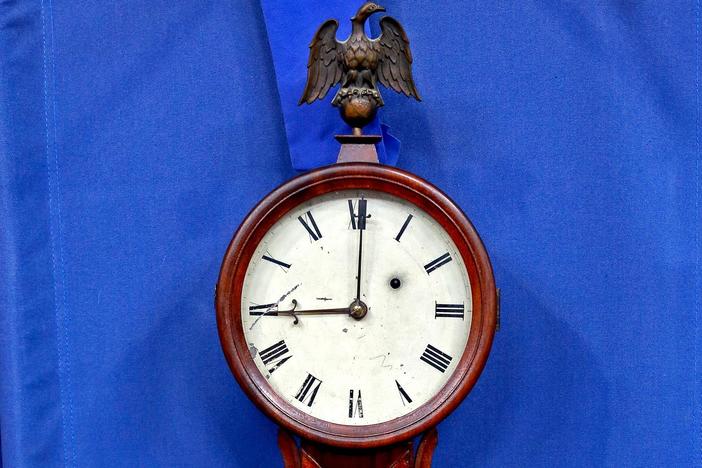 Appraisal: Horace Tifft Banjo Clock, ca. 1840, from Richmond Hour 3.