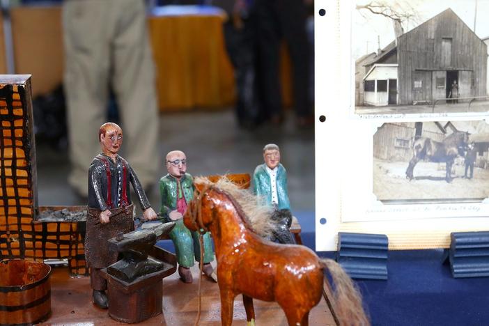 Appraisal: 1939 Folk Art Blacksmith Shop Diorama, from Detroit Hour 1.