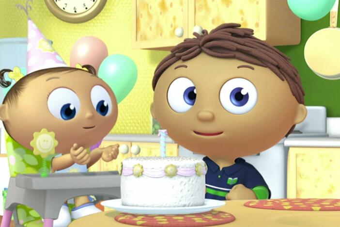 Whyatt wants to make a carrot applesauce cake for baby Joy's birthday.   