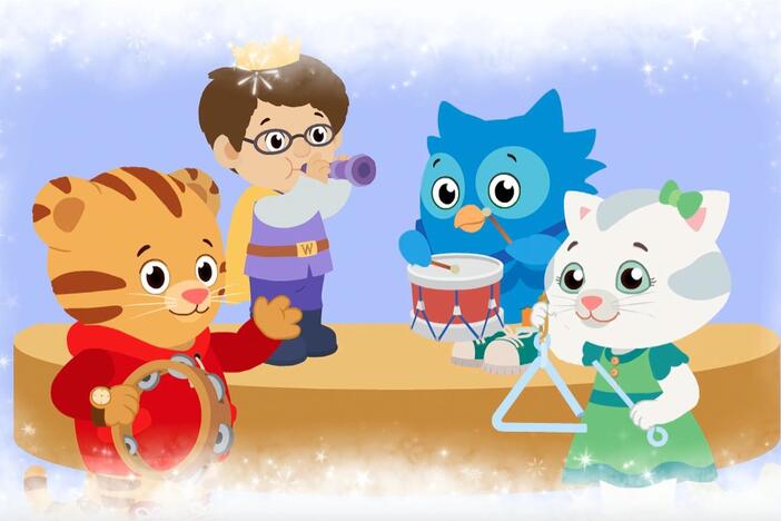 Daniel and his friends sing a song about how it can more fun when you share.