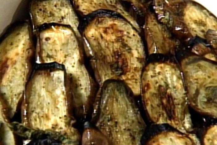 Chef Madhur Jaffrey makes eggplant inspired by Indian flavors.