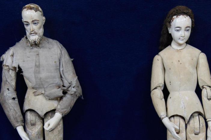 Appraisal: 18th C. Carved Ivory & Wood Creche Figures, from San Diego Hour 2