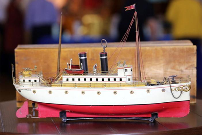 Appraisal: Gebrüder Bing Wind-up Ocean Liner, ca. 1900, in Newport, Part 6.