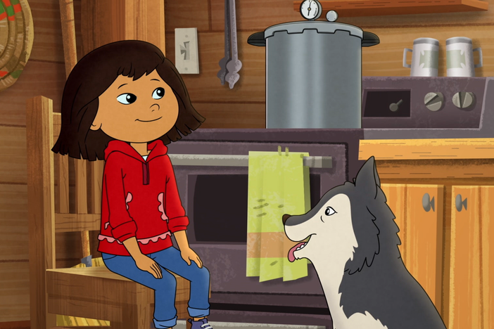 Molly becomes bored of watching the pressure cooker and begins to daydream.