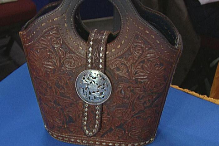 Appraisal: Hand-tooled Leather Handbag, ca. 1975