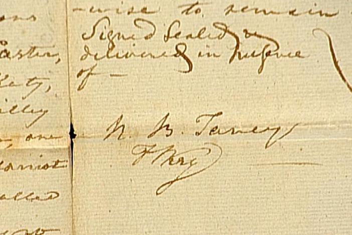Appraisal: 1813 Roger B. Taney & Francis Scott Key Signed Slave Document, from Vintage Bal