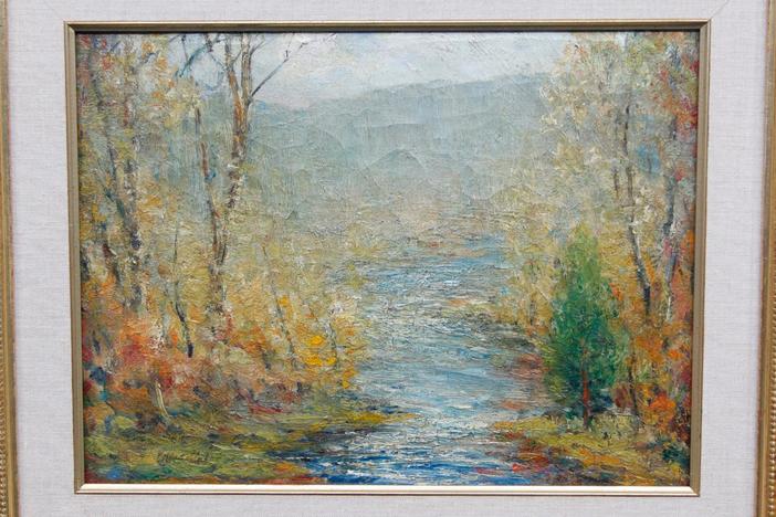 Appraisal: Cullen Yates Oil Painting, ca. 1920, from Boston Hour 3.