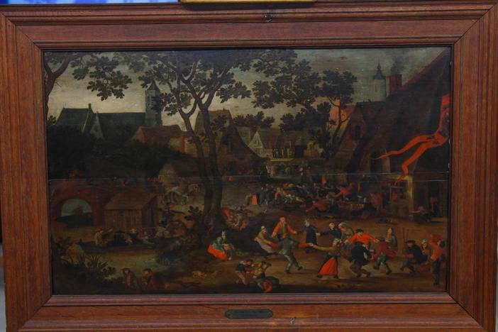 Appraisal: Flemish Village Festival Oil Painting, ca. 1600
