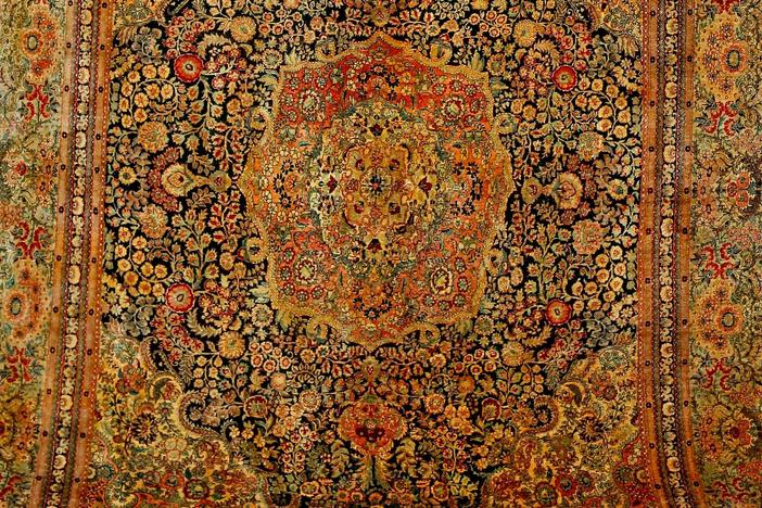 Appraisal: Chinese Qum-Style Silk Rug, ca. 1980, from Anaheim Hour 2.