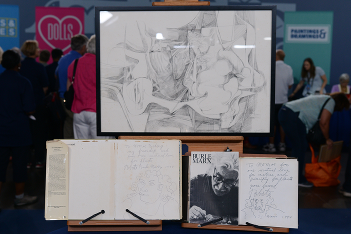 Appraisal: Roberto Burle Marx Ink Drawing & Books, ca. 1980, in Orlando Hour 2.