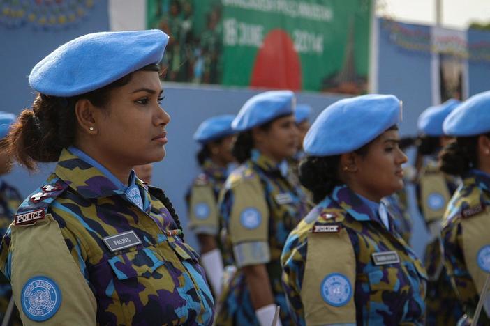 An all-female Bangladeshi police unit trains for a year-long UN peacekeeping mission.