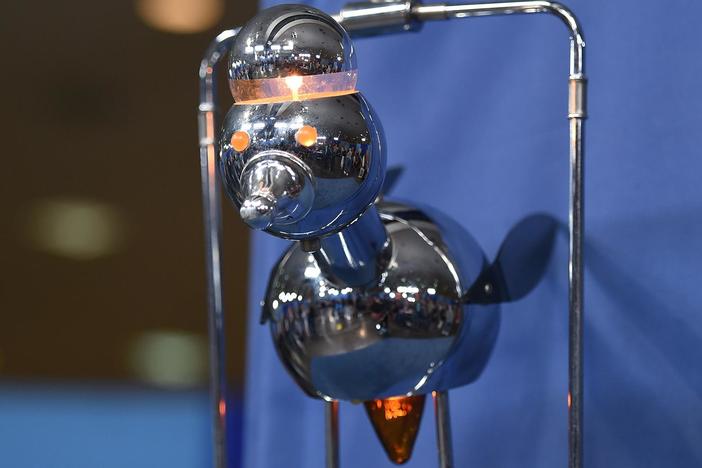 Appraisal: Torino Chrome Robot Bird Lamp, ca. 1965, from Charleston, Hour 3.