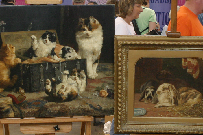 Appraisal: C. van den Eycken & A. J. Simms Paintings, in Vintage Chicago.