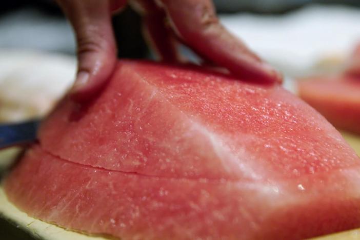Watermelon isn't typically an ingredient to cook with, but it works with creams and fats.