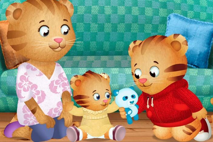  Margaret is unhappy because she can't find her stuffie, Pandy. Daniel helps look for it. 
