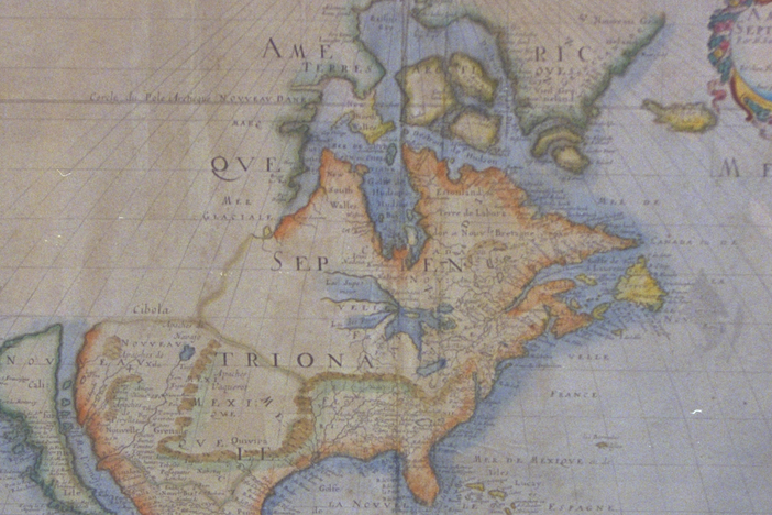 Appraisal: 1650 Sanson map of North America, from Vintage Kansas City.